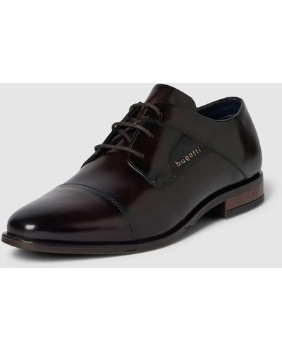 Bugatti Derby Schoenen Van Leer - Zwart