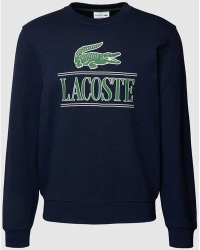 Lacoste Classic Fit Sweatshirt mit Label-Print - Blau