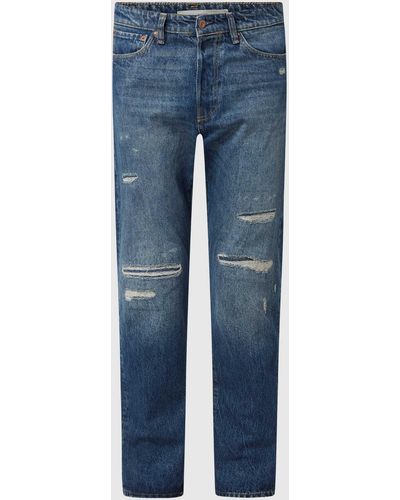 Jack & Jones Loose Fit High Rise Jeans aus Baumwolle Modell 'Chris' - Blau