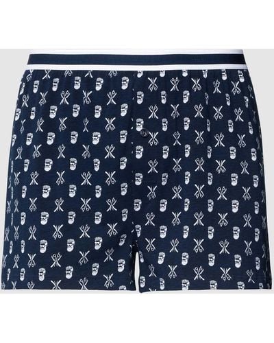 Mey Boxershort Met All-over Print - Blauw