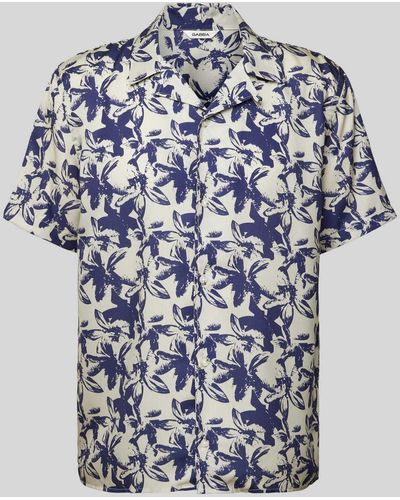 Gabba Regular Fit Freizeithemd mit floralem Allover-Print - Blau
