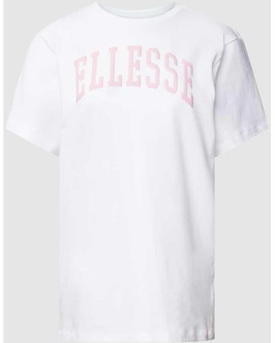 Ellesse T-Shirt mit Melange-Optik Modell 'Tressa' - Weiß
