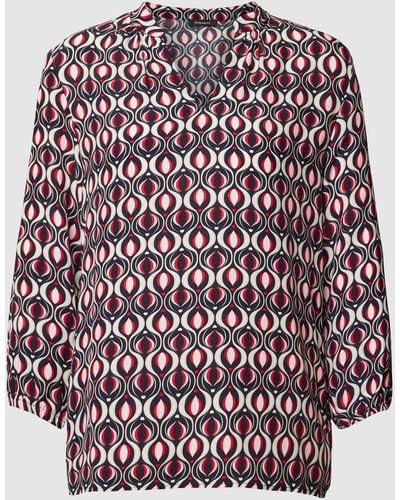 MORE&MORE Blouse Met All-over Motief - Rood