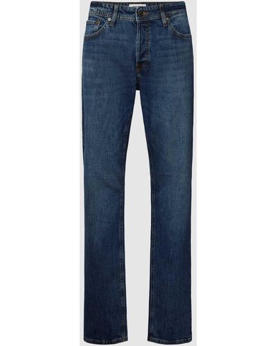 Jack & Jones Slim Fit Jeans im 5-Pocket-Design 'MIKE' - Blau