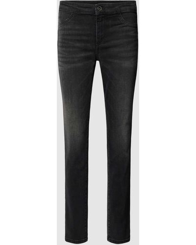 Armani Exchange Slim Fit Jeans mit Label-Patch - Schwarz