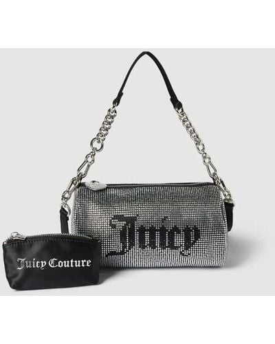 Juicy Couture Handtasche mit Allover-Ziersteinbesatz Modell 'HAZEL' - Weiß