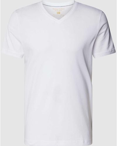 Christian Berg Men T-Shirt mit V-Ausschnitt - Weiß