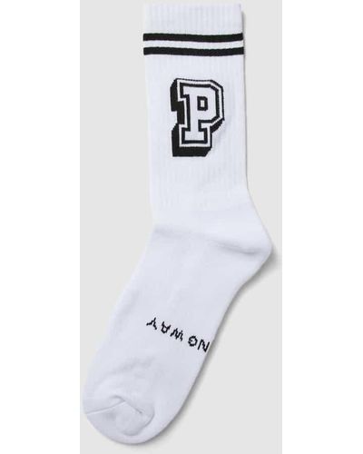 PEGADOR Socken mit Logo-Stitching - Weiß