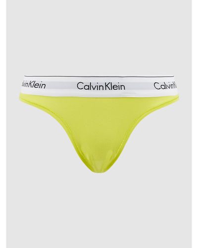 Calvin Klein String mit Stretch-Anteil - Gelb