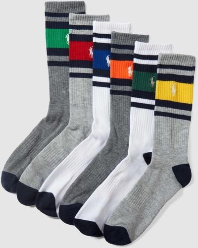 Polo Ralph Lauren Socken mit Brand-Stitching im 6er-Pack - Grau