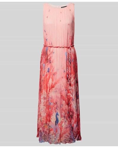 Marc Cain Midikleid mit Allover-Muster - Pink