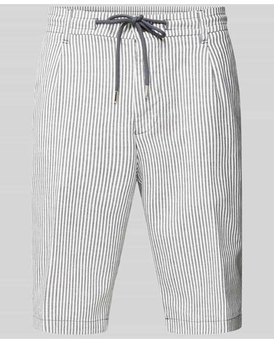 JOOP! Jeans Regular Fit Bermudas mit Bindegürtel Modell 'RUBY' - Grau
