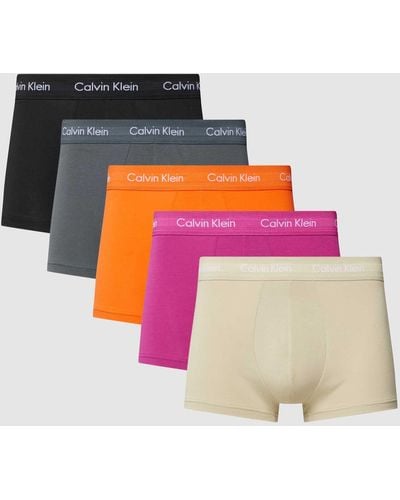 Calvin Klein Trunks mit elastischem Bund im 5er-Pack - Pink