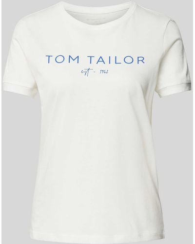 Tom Tailor T-Shirt mit Label-Print - Mehrfarbig