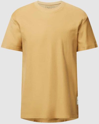 Tom Tailor Denim T-Shirt mit Label-Patch - Gelb