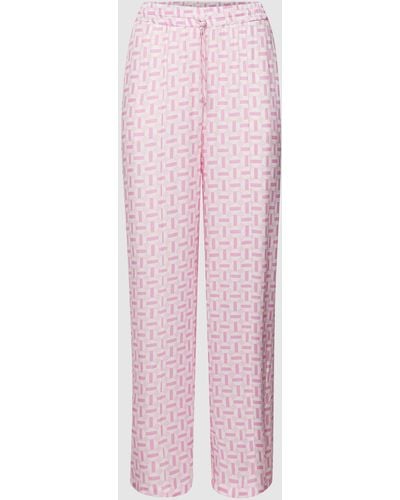 Better Rich Stoffhose mit Allover-Muster - Pink