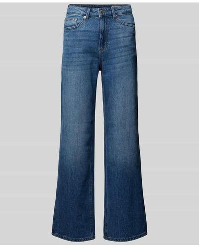 Vero Moda Flared Cut Jeans in unifarbenem Design Modell 'TESSA' - Blau