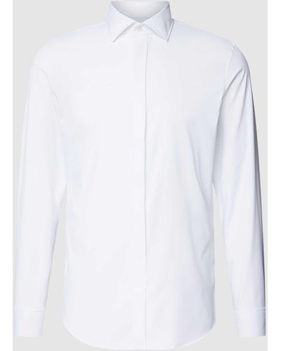 Seidensticker Zakelijk Overhemd Met Blinde Doorknoopsluiting - Wit