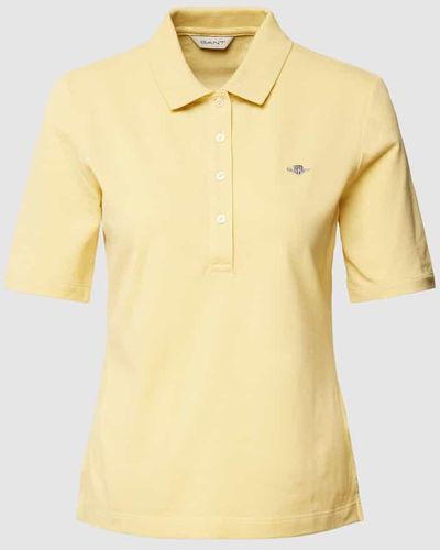 GANT Poloshirt aus Baumwolle mit Label-Detail - Gelb