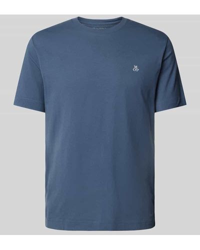 Marc O' Polo T-Shirt mit Label-Print - Blau