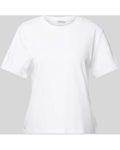 S.oliver T-Shirt mit Seitenschlitzen - Weiß
