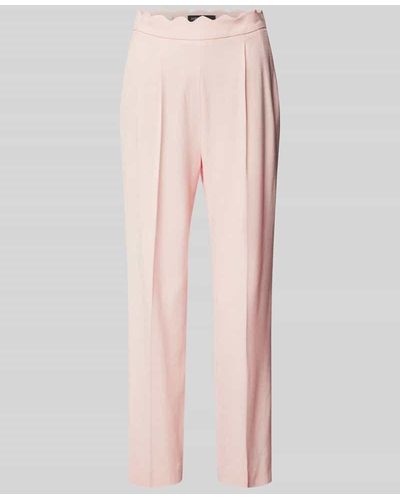 Marc Cain Slim Fit High Waist Hose in unifarbenem Design - Pink