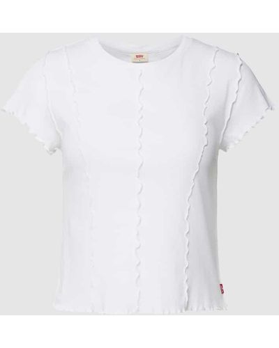 Levi's T-Shirt mit Zierbesatz - Weiß