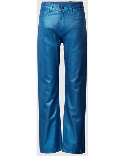 G-Star RAW Straight Leg Jeans im 5-Pocket-Design Modell 'Viktoria' - Blau