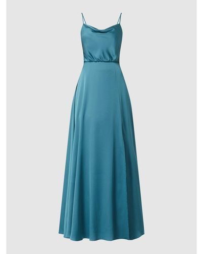 Jake*s Kleid mit Wasserfall-Ausschnitt - Blau