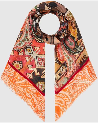 Codello Sjaal In Etnolook - Oranje