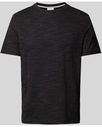 S.oliver T-shirt Met Melangelook - Zwart