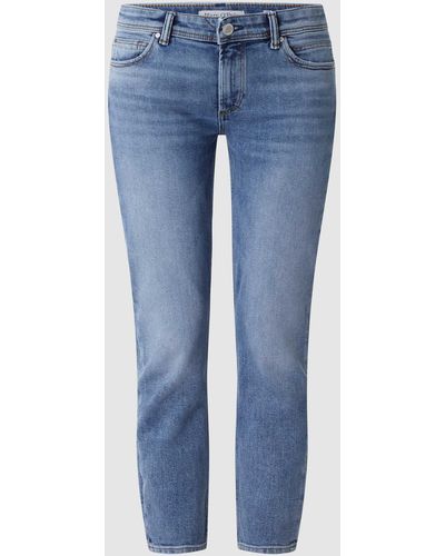 Marc O' Polo Cropped Jeans mit Stretch-Anteil Modell 'Alva' - Blau