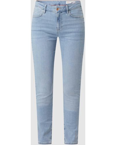 S.oliver Skinny Fit Jeans Met Stretch - Blauw