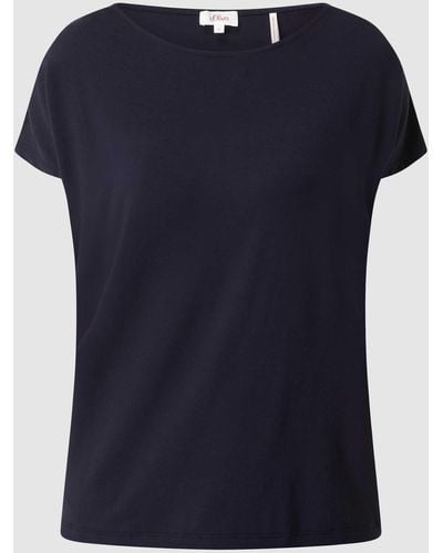 S.oliver T-shirt Met Stretch - Blauw