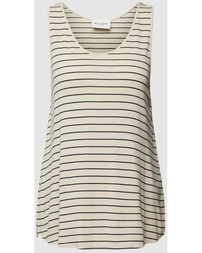 Marc O' Polo Tanktop mit Streifenmuster Modell 'Summer Sensation' - Natur