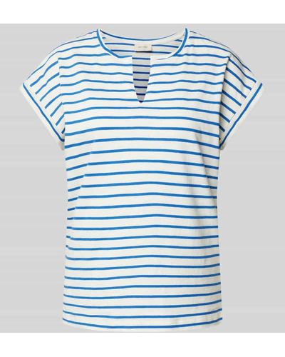 Freequent T-Shirt mit Streifenmuster - Blau