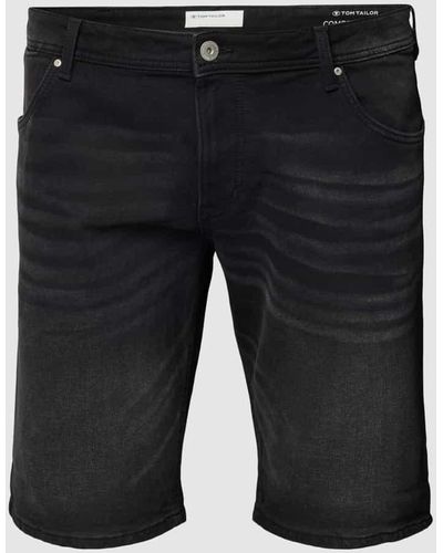 Tom Tailor PLUS SIZE Jeansshorts mit Gesäßtaschen - Schwarz