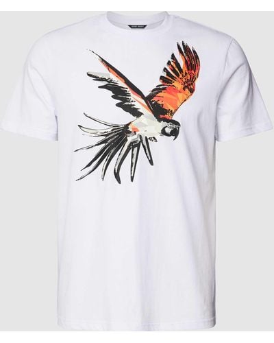 Antony Morato T-shirt Met Motiefprint - Wit