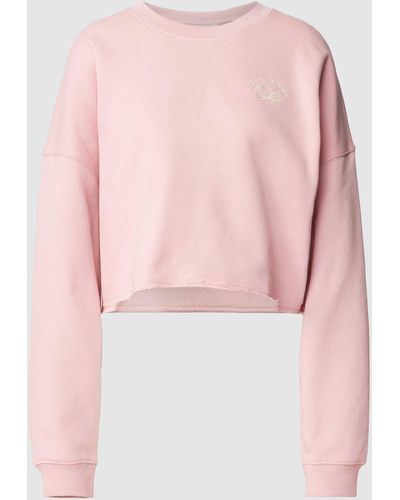 Marc O' Polo Sweatshirt Met Labelprint - Roze