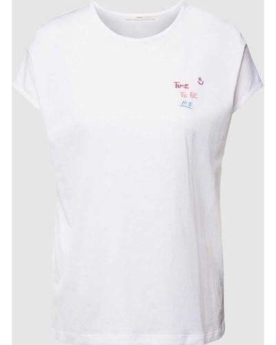 Lanius T-Shirt mit Rundhalsausschnitt - Weiß