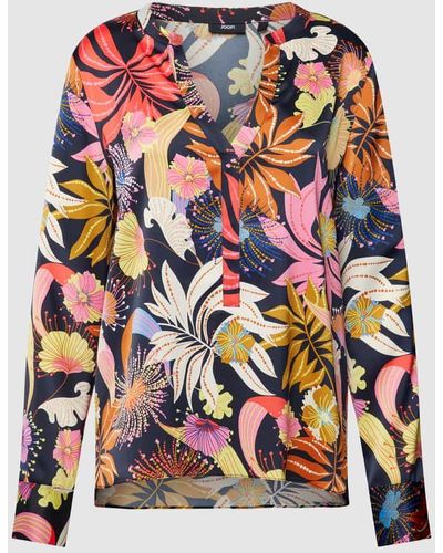 Joop! Bluse mit floralem Allover-Muster - Mehrfarbig