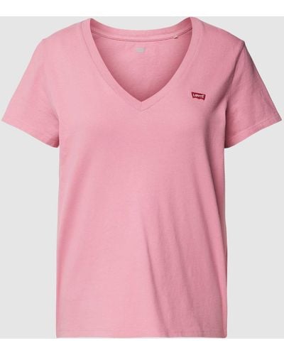 Levi's T-shirt Met Labelpatch - Roze