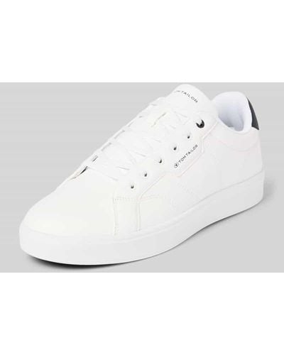 Tom Tailor Sneaker mit Label-Schriftzug Modell 'Lightweight' - Weiß