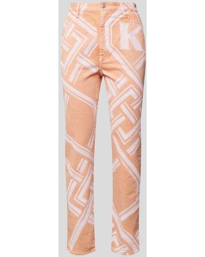 Koche Mid Rise Jeans im Straight Fit - Pink