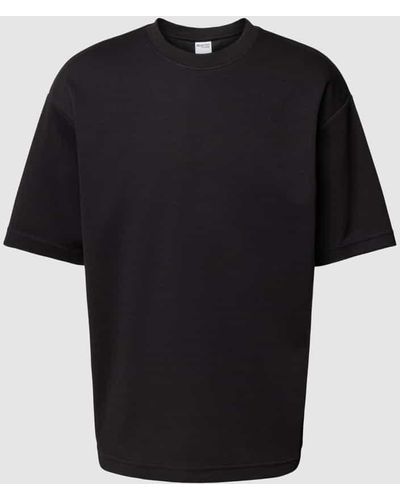 SELECTED Oversized T-Shirt mit überschnittenen Schultern Modell 'OSCAR' - Schwarz