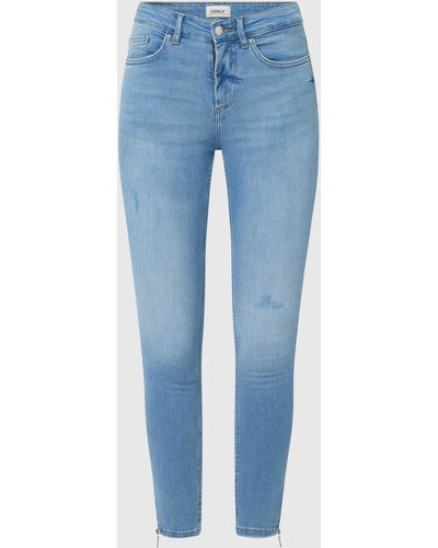 ONLY Skinny Fit Jeans mit Stretch-Anteil Modell 'Blush' - Blau