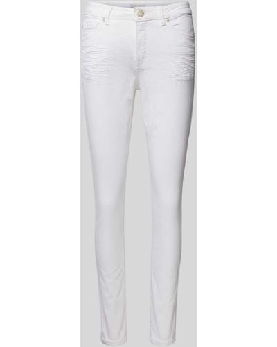 Opus Skinny Fit Jeans im 5-Pocket-Design Modell 'Elma' - Weiß