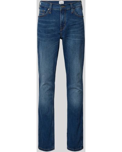 Mustang Straight Leg Jeans im 5-Pocket-Design Modell 'Vegas' - Blau