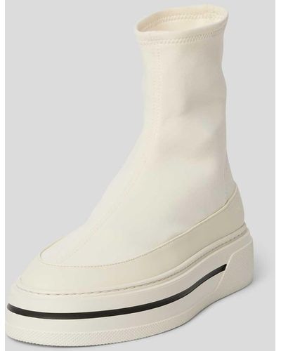 COPENHAGEN Sock-Sneaker mit Kontraststreifen - Weiß