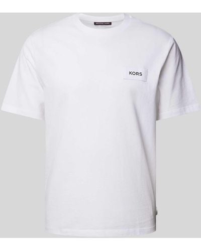 Michael Kors T-Shirt mit Label-Patch - Weiß